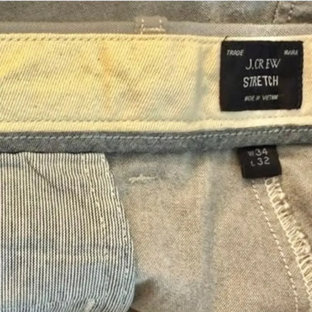 NWOT J.Crew 770 Straight-fit chino in stretch chambray in Concrete Gray sz 34x32